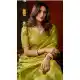 Green Heavy Tissue Silk Cow Butta Party Wear Saree - 219783