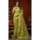 Green Heavy Tissue Silk Cow Butta Party Wear Saree - 219783