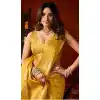 Mustard Heavy Tissue Silk Party Wear Plus Size Saree - 219784