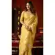 Yellow Heavy Tissue Silk Cow Butta Party Wear Saree - 219787
