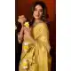 Yellow Heavy Tissue Silk Cow Butta Party Wear Saree - 219787