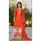 Elegant Orange Chinon Embroidery Palazzo Suit - 219806