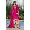 Shop Pink Chinon Designer Plus Size Palazzo Suit - 219807