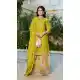 Yellow Chinon Designer Embroidery Palazzo Suit - 219808
