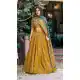 Mustard Tasar Silk Gilded Motif Lehenga Choli - 219811