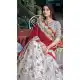 Off White Tasar Silk Foil Work Party Wear Lehenga - 219812
