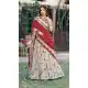 Off White Tasar Silk Foil Work Party Wear Lehenga - 219812
