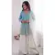 Sky Blue Pure Fendy Silk Palazzo Suit with Sequence Work - 219894