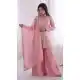 Light Pink Pure Fendy Silk Sequence Work Palazzo Suit - 219896