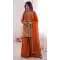 Orange Pure Fendy Silk Palazzo Suit with Heavy Work - 219898