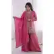 Pink Pure Fendy Silk Embroidery Sequence Palazzo Suit - 219899