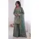 Sea Green Pure Fendy Silk Embroidery Work Palazzo Suit - 219900