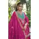 Pink Chinon Embroidered Palazzo Suit - 220024 