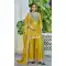 Mustard Chiffon Party Wear Palazzo Suit - 220025