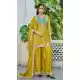 Mustard Chiffon Party Wear Palazzo Suit - 220025