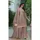 Brown Chinon Embroidery Work Party Wear Suit - 220040