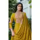 Yellow Chinon Designer Embroidery Palazzo Suit - 220041