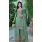 Green Chinon Festive Embroidery Work Palazzo Suit - 220042