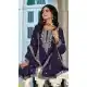Purple Chinon Designer Palazzo Suit - 220087