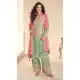 Sea Green Real Chinon Embroidery Work Palazzo Suit - 220090
