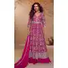 Wine Silk Plus Size Palazzo Suits Collection - 220093
