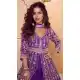 Purple Real Chinon Party Wear Salwar Suit - 220094
