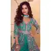 Silk Plus Size Palazzo Suits for XL to 6XL with Embroidery - 220095