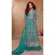 Teal Blue Real Chinon Embroidery Salwar Suit - 220095
