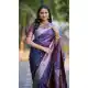 Grey Pure Banarasi Silk Zari Work Traditional Wear Saree - 220107