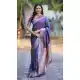 Grey Pure Banarasi Silk Zari Work Traditional Wear Saree - 220107