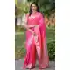 Pink Pure Banarasi Silk Weaving Work Traditional Wear Saree - 220108