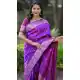 Purple Pure Banarasi Silk Traditional Zari Saree - 220109