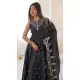 Black Roman Silk Sequence Work Anarkali Salwar Suit - 220146