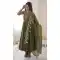 Mehendi Green Roman Silk Designer Anarkali Salwar Suit - 220147