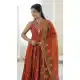 Orange Roman Silk Party Wear Anarkali Salwar Suit - 220149