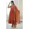 Orange Roman Silk Party Wear Anarkali Salwar Suit - 220149