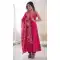 Pink Roman Silk Embroidery Work Anarkali Salwar Suit - 220150