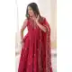 Red Roman Silk Sequence Work Anarkali Salwar Suit - 220151