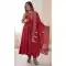 Red Roman Silk Sequence Work Anarkali Salwar Suit - 220151