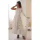 White Roman Silk Designer Anarkali Salwar Suit - 220152