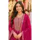 Pink Georgette Mirror Work Sharara Suit - 220168