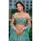 Sky Blue Faux Georgette Sequins Work Lehenga Choli - 220178