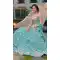 Sky Blue Faux Georgette Sequins Work Lehenga Choli - 220178