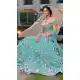 Sky Blue Faux Georgette Sequins Work Lehenga Choli - 220178