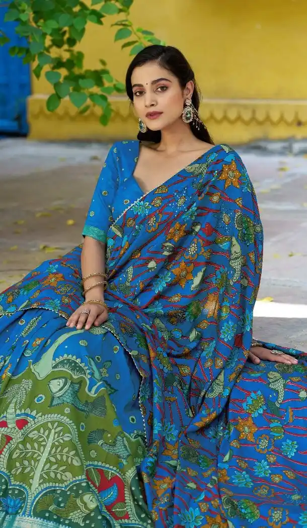 Multi Tasar Silk Foil Work Navratri Chaniya Choli - 220211