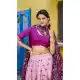 Light Pink Tasar Silk Kalamkari Chaniya Choli - 220212