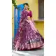 Light Pink Tasar Silk Kalamkari Chaniya Choli - 220212