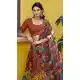 Rust Tasar Silk Foil Border Navratri Chaniya Choli - 220213