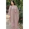 Lavender Georgette Designer Embroidery Pakistani  Suit - 220271