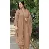 Beige Georgette Embroidery Work Ethnic Pakistani  Suit - 220272